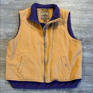 Roper Range Gear Canvas Vest with Purple Quilted Fleece